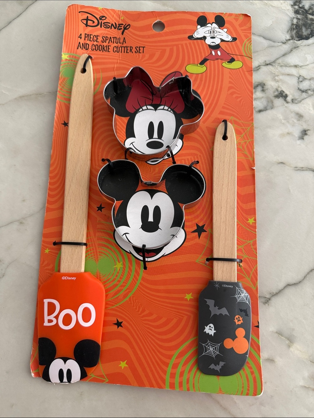 Disney Halloween Mickey & Minnie Spatula and Cookie Cutter Set - Orange, Black
